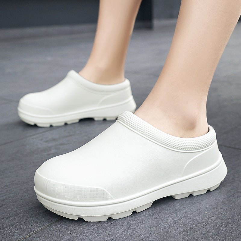 Chef Shoes Breathable Non-Slip Waterproof And Oil-Proof Kitchen Shoes Men'S Work Shoes Nurse Shoes Women'S Water Shoes Black - Image 2